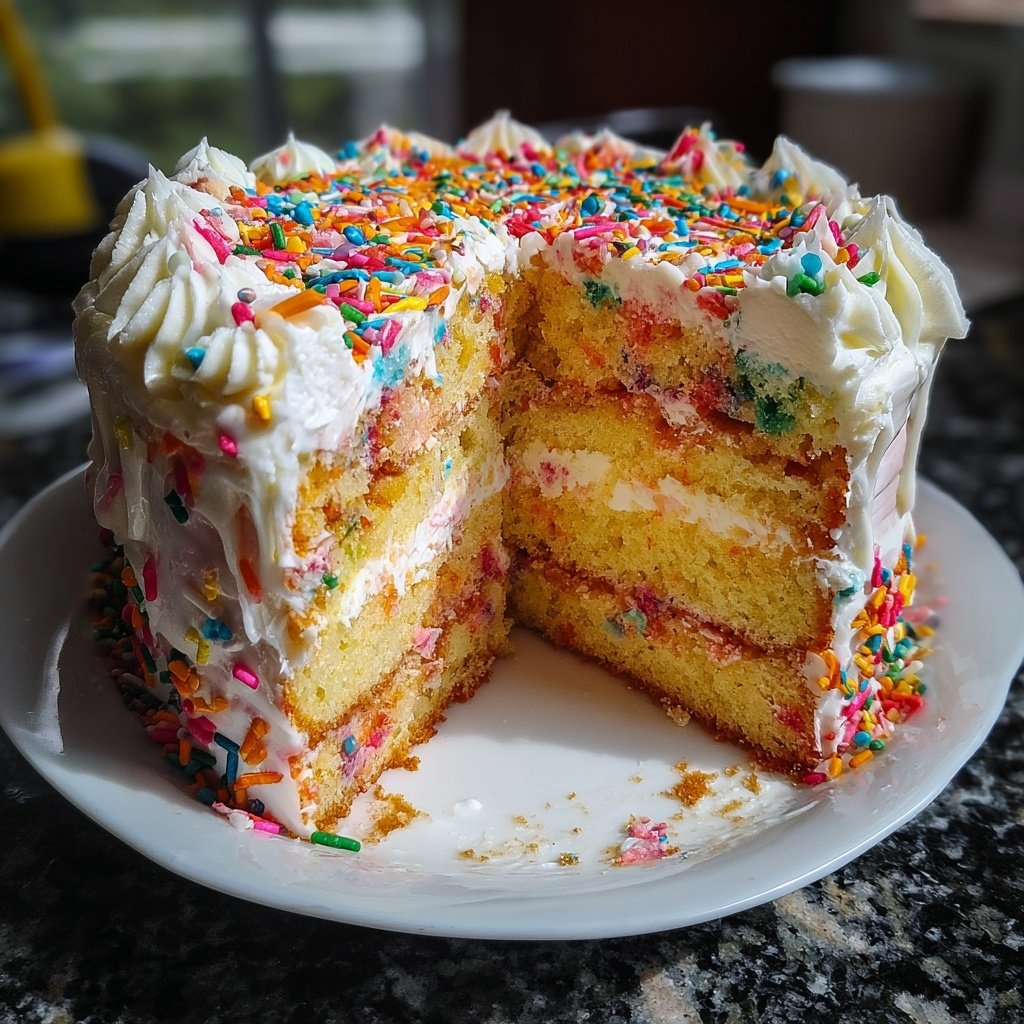 Geburtstagskuchen bunt dekoriert