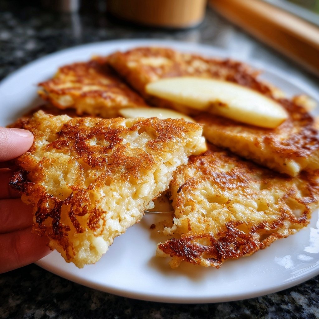 Pfannkuchen mit Apfelringen
