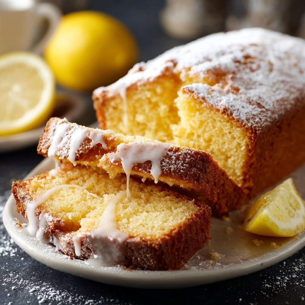 Zitronenkuchen mit Zitronenabrieb
