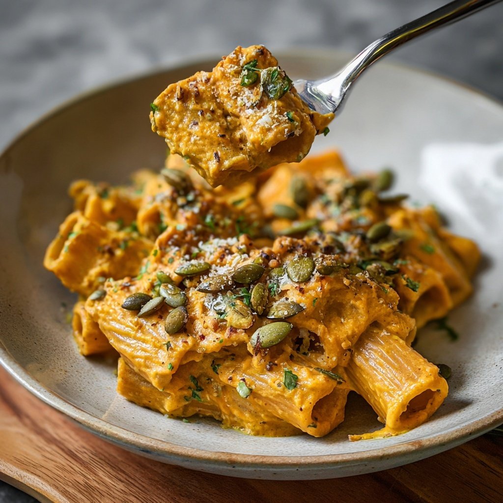 Rigatoni mit Kürbiscreme