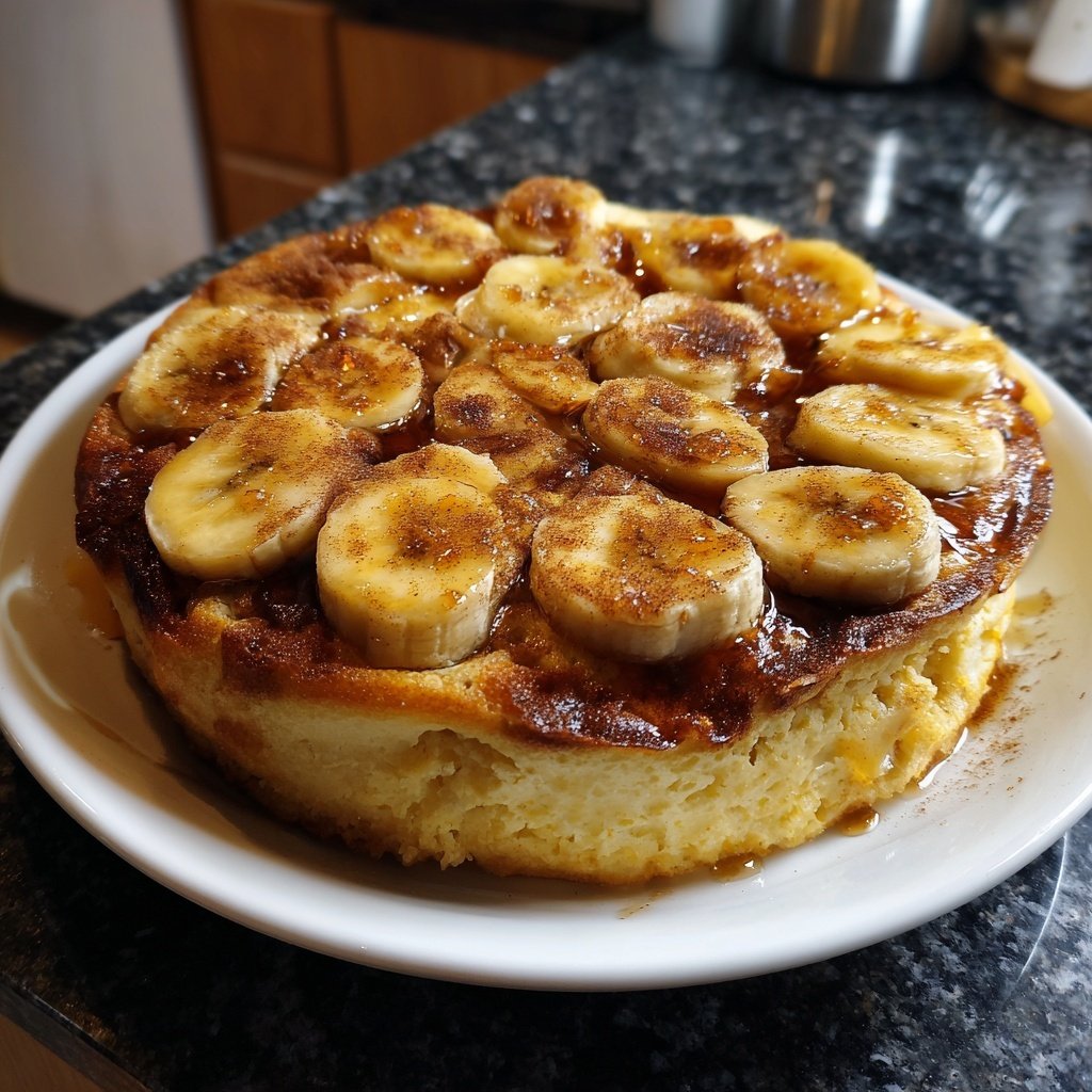 Pfannkuchen mit Banane und Zimt