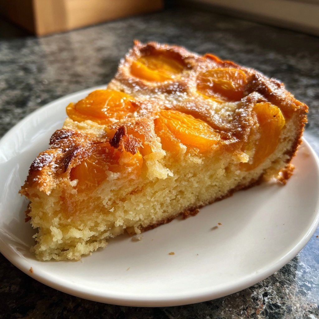 Kuchen mit Aprikosen und Mandeln