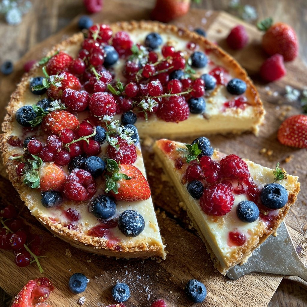Erdbeerkuchen Mit Quark Und Beeren