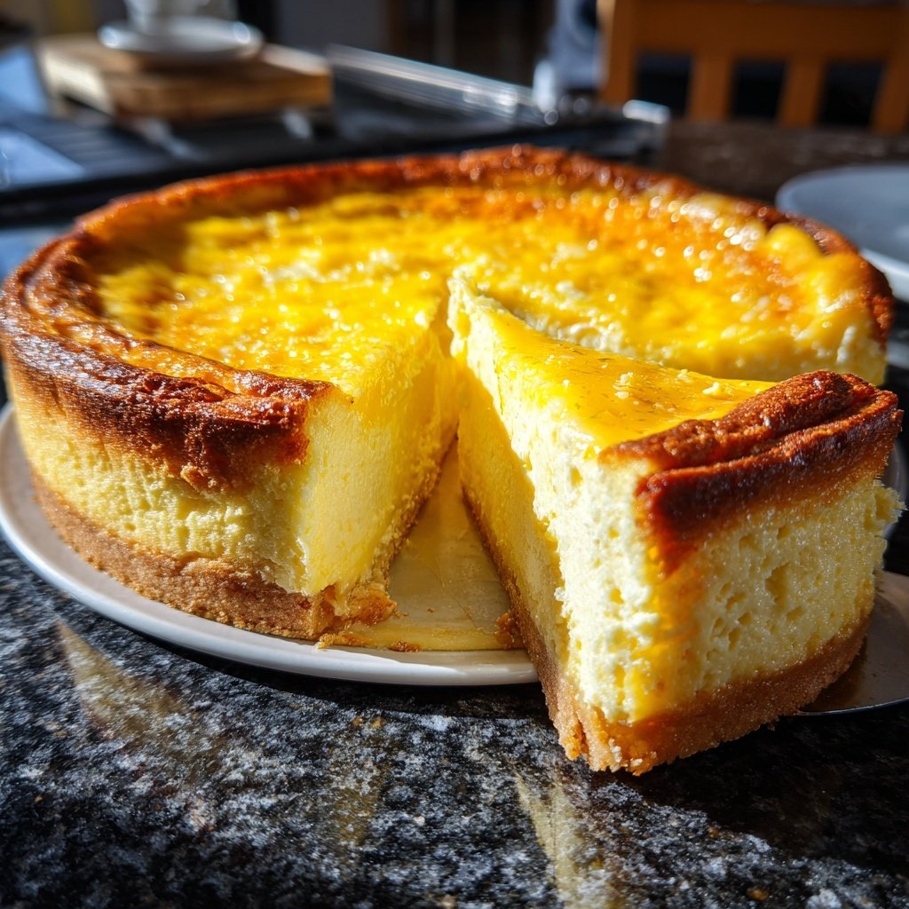 Käsekuchen mit Zitronenboden