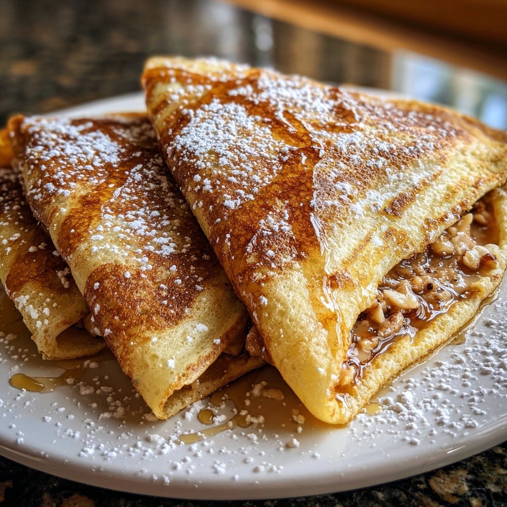 Pfannkuchen mit Nussfüllung