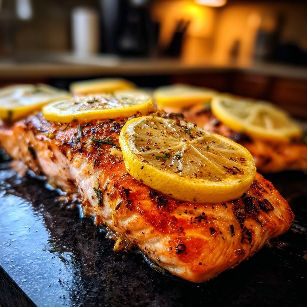 Kalorienarme Ofen Lachs Mit Zitrone