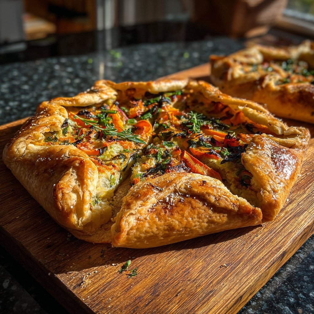 Gemüse-Galette mit Blätterteig
