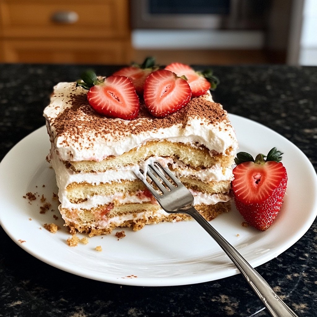 Erdbeer-Tiramisu ohne Alkohol