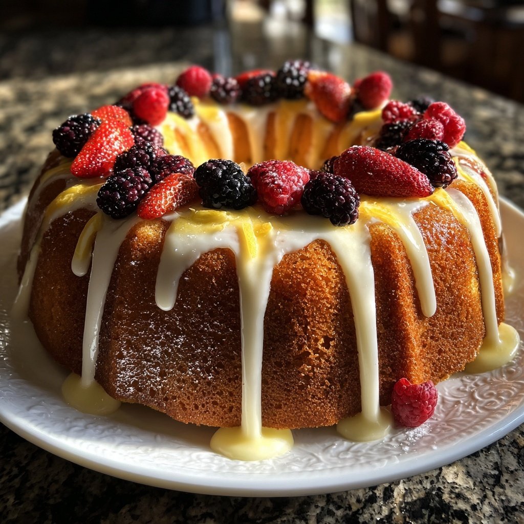 Geburtstagskuchen mit Zitronencreme